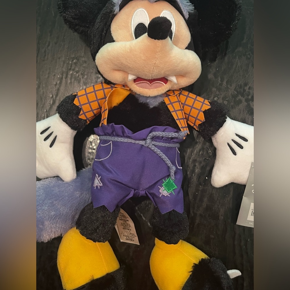 Disney Store‎ Halloween 2019 Werewolf Mickey Mouse Plush 16" Stuffed Animal Wolf - Picture 7 of 10